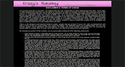 Desktop Screenshot of krissyshideaway.com
