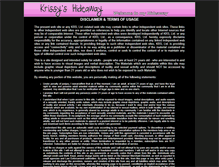 Tablet Screenshot of krissyshideaway.com